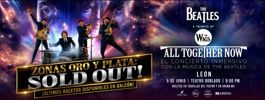 Concierto tributo a The Beatles en el Teatro Manuel Doblado.