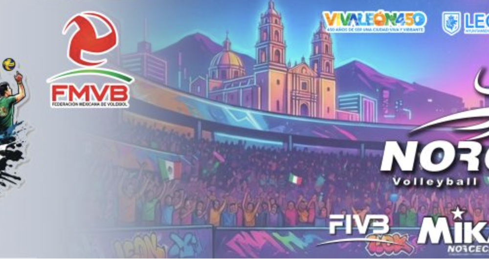 Imagen promocional del Norceca Men Final Four en Guanajuato.