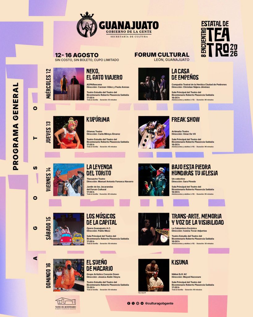 Cartel del 8º Encuentro Estatal de Teatro en León