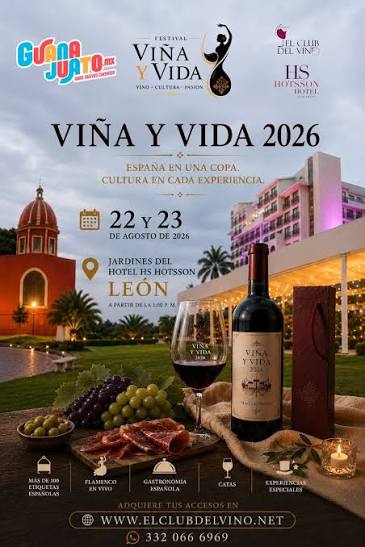 Viña y Vida 2026 se realizará el 22 y 23 de agosto en los Jardines del Hotel HS Hotsson León.